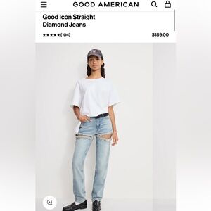 Good American Icon Straight Diamond Jeans